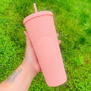 💖Starbucks spring 2020 matte pink studded tumblr